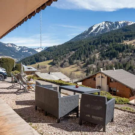 Au Chalet Le Pery, Vue Sur Le Mont De Grange Abondance Exterior photo