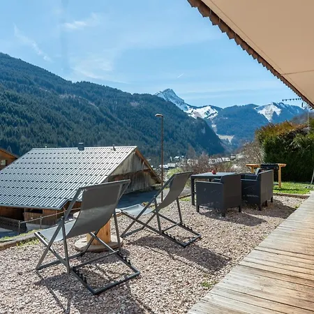 Au Chalet Le Pery, Vue Sur Le Mont De Grange Abondance Exterior photo